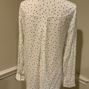 Blouse, beachlunchlounge, with black stars size M.